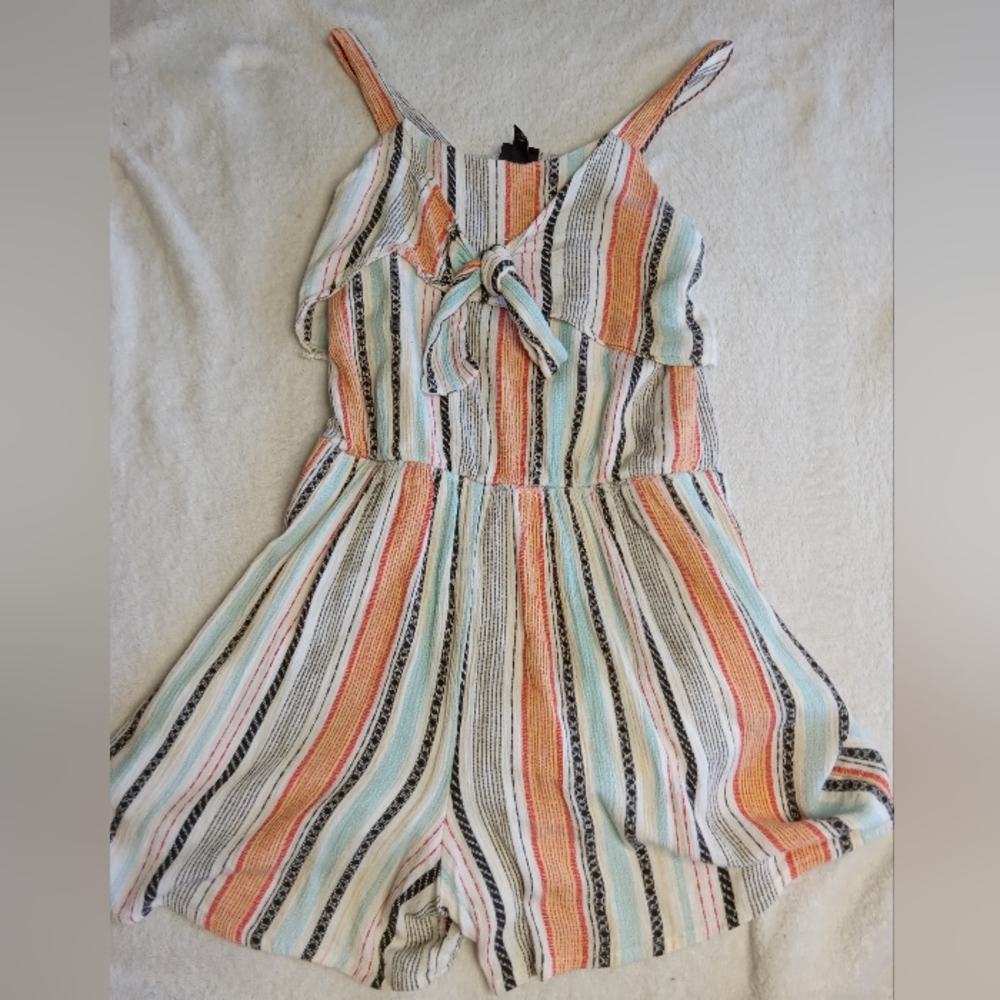 Girls Art Class Striped Romper